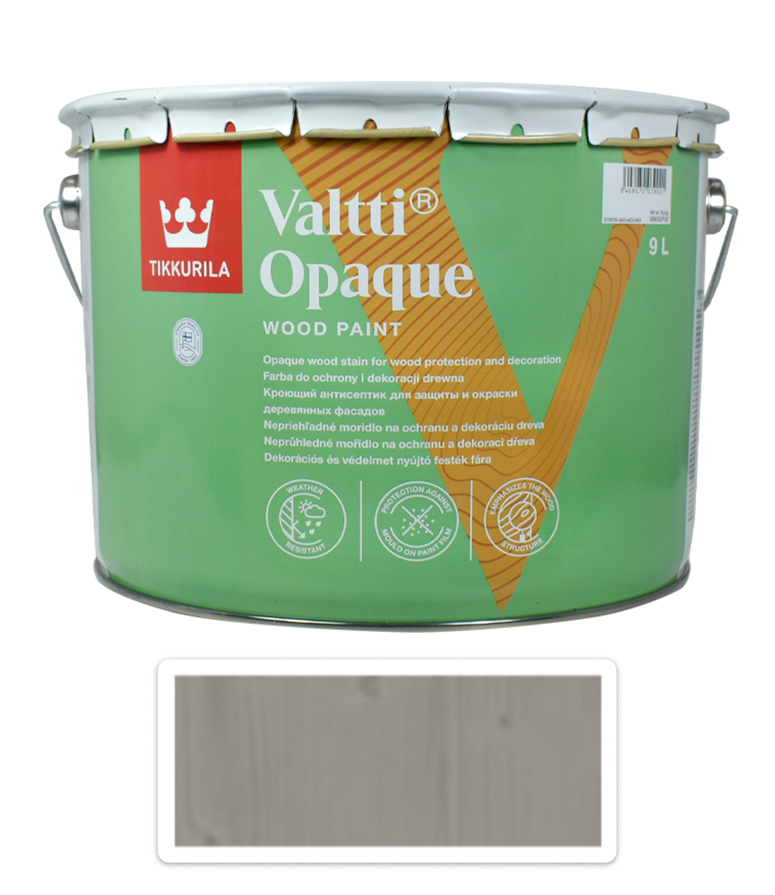 TIKKURILA Valtti Opaque - polomatná krycí barva na dřevo 9 l Q803